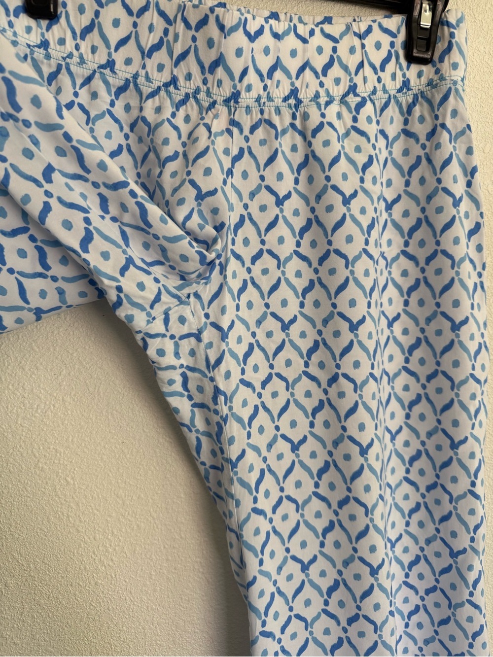 Lilly Pulitzer XS Blue White Palazzo Pants Resort Coastal Wide Leg - Picture 3 of 5